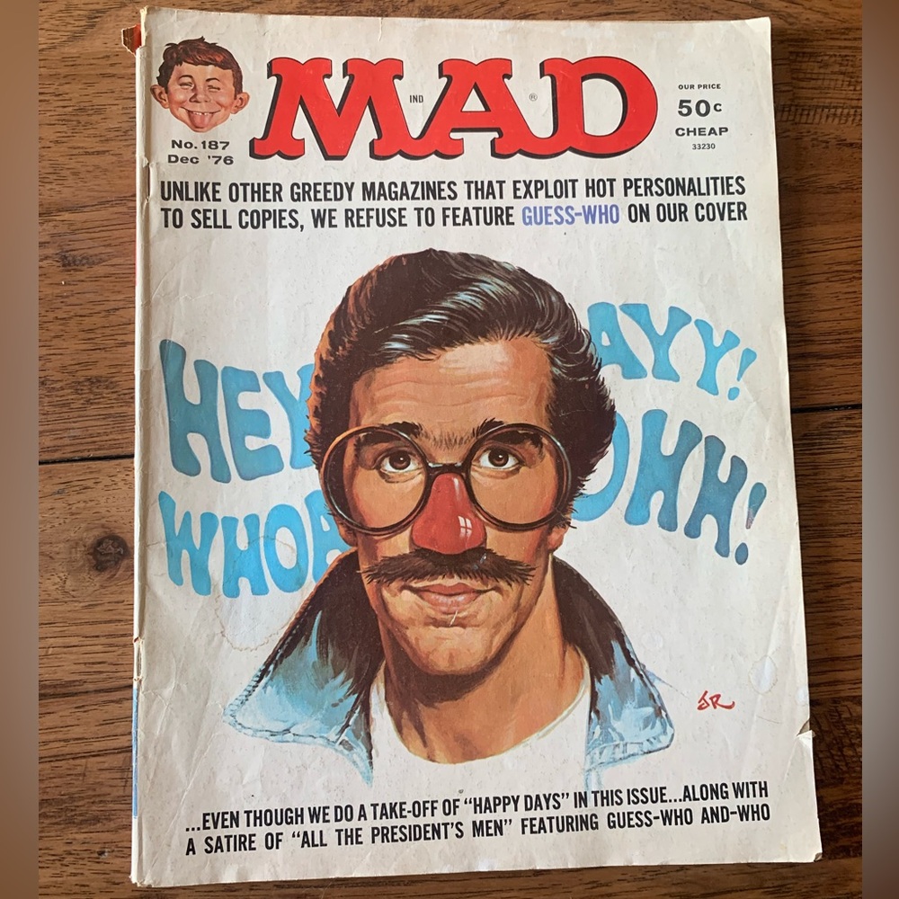 Vintage Mad Magazine No.187 December 1976 “The Fonz”